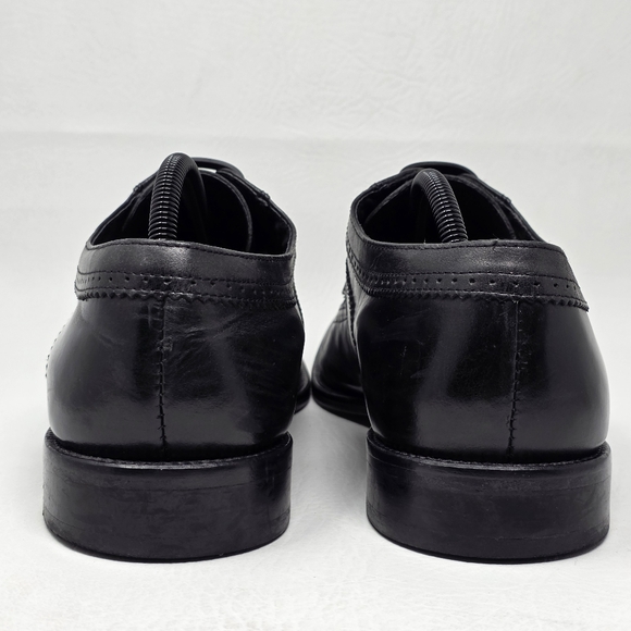 Stacy Adams Men's Size 10.5M Signature Monarch Black Shoes 24525-001 Pre-owned - Picture 5 of 10